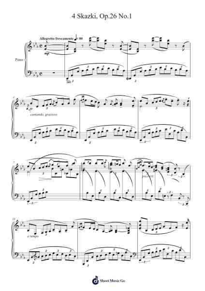 4 Skazki, Op. 26: No. 1 Sheet Music by Nikolai Medtner-Arr.Hytrine