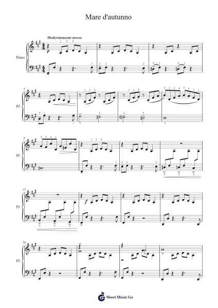 Mare d'autunno Sheet Music by Krisbach Evertra-Arr.Temvogt Roblome