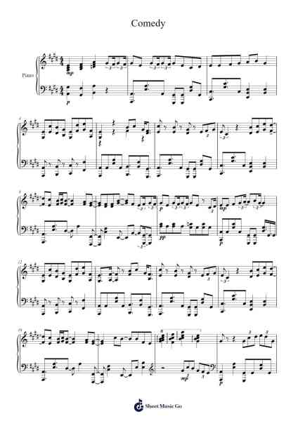 Comedy Sheet Music by Gen Hoshino-Arr.Gedodd