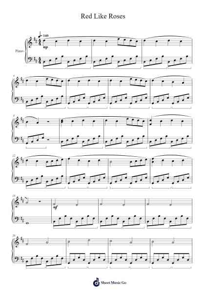 Red Like Roses Sheet Music by Jeff Williams-Arr.Davebel