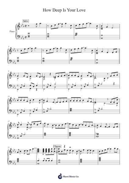 How Deep Is Your Love Sheet Music by Bee Gees-Arr.Herloyd