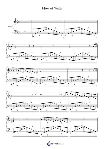 Flow of Water Sheet Music by Kitjoy Emine-Arr.Quintle