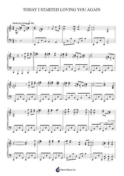 Today I Started Loving You Again Sheet Music by Merle Haggard-Arr.Roxantab Mushaw