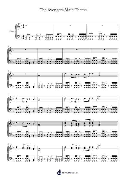 The Avengers Main Theme Sheet Music by Alan Silvestri-Arr.Zoediah