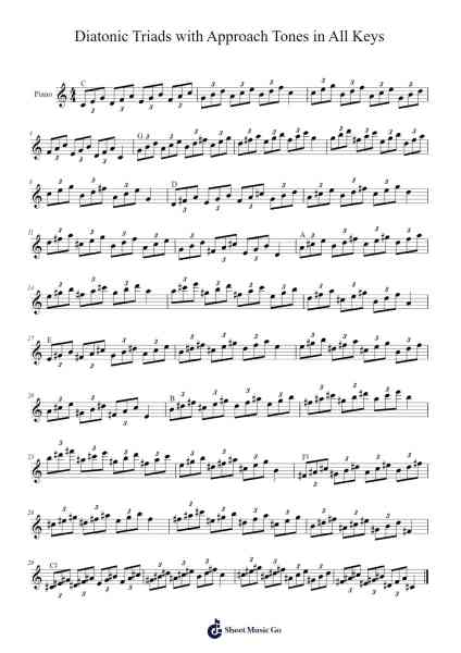 Diatonic Triads with Approach Tones in All Keys Sheet Music by Feses Quinnnence-Arr.Flowerrae