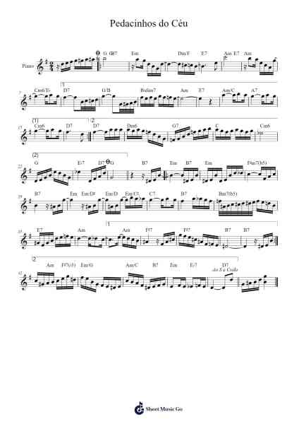 Pedacinhos do Céu Sheet Music by Waldir Azevedo-Arr.Yetlup Hoybird