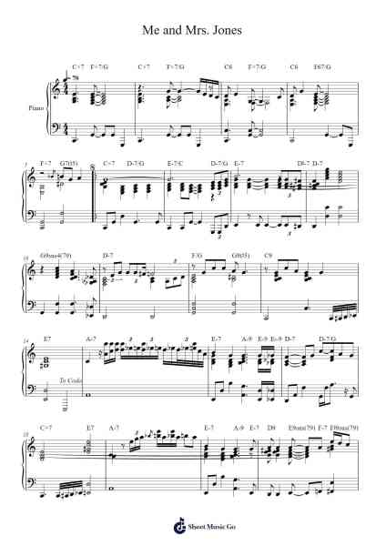 Me and Mrs. Jones Sheet Music by Billy Paul-Arr.Wolflor Coltrid