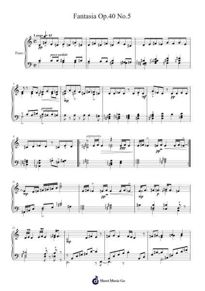 Fantasia Op.40 No.5 Sheet Music by Needel Deirmag-Arr.Sukin