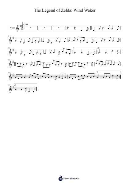 The Legend of Zelda: Wind Waker Sheet Music by Kenta Nagata-Arr.Sinrin Sibylnice