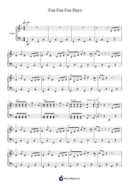 Fun Fun Fun Dayo Sheet Music by Misc Soundtrack-Arr.Rhotab