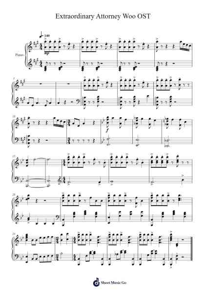Extraordinary Attorney Woo OST Sheet Music by Jongou-Arr.Hedbraith