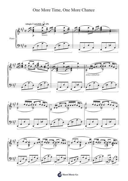 One More Time, One More Chance Sheet Music by Masayoshi Yamazaki-Arr.Cookien Dolckens