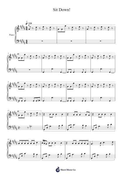 Sit Down! Sheet Music by NCT 127-Arr.Thompritt Rhysglan