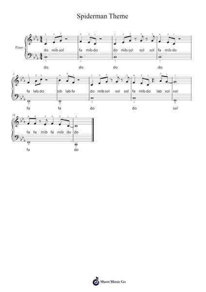Spiderman Theme Sheet Music by -Arr.Deanlay Dulsnow