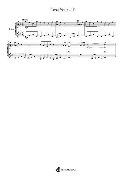 Lose Yourself Sheet Music by Eminem-Arr.Kyletus Stanchloe