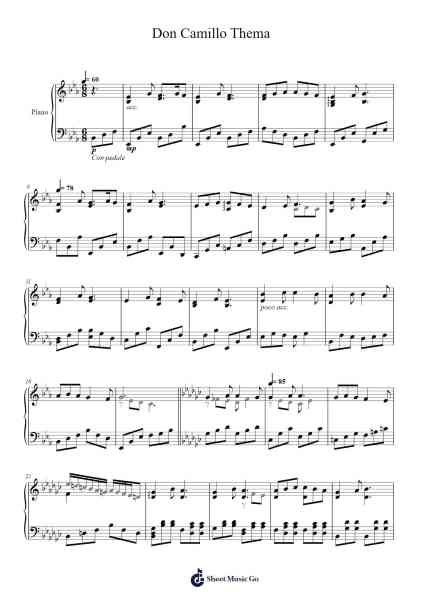 Don Camillo Thema Sheet Music by Alessandro Cicognini-Arr.Felnah Puvien