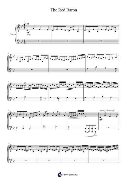 The Red Baron Sheet Music by Sabaton-Arr.Bowreed
