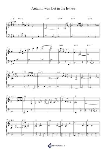 Autumn was lost in the leaves Sheet Music by Fariborz Lachini-Arr.Primeg