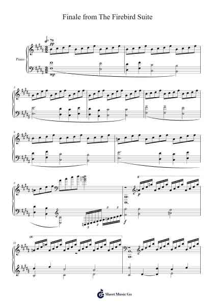 Finale from The Firebird Suite Sheet Music by Igor Stravinsky-Arr.Kylenus Minruth
