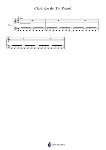 Clash Royale (For Piano) Sheet Music by Misc Computer Games-Arr.Attcolm
