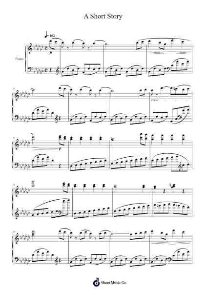 A Short Story Sheet Music by -Arr.Taysnow Churniel