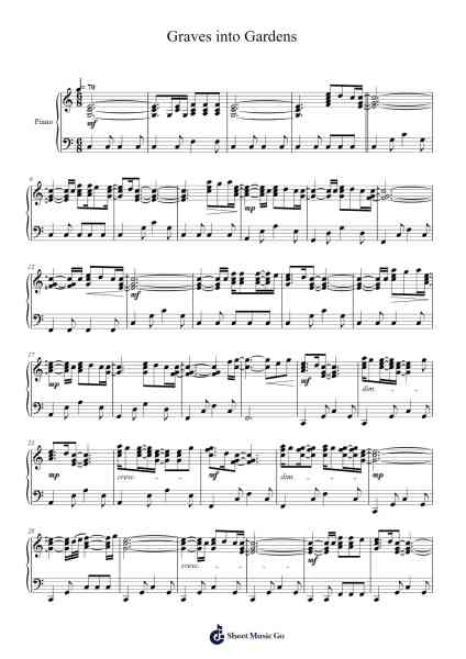 Graves into Gardens Sheet Music by Elevation Worship-Arr.Manlass