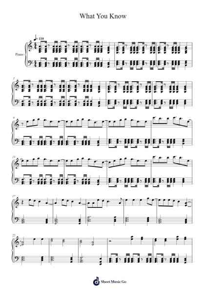 What You Know Sheet Music by undefined-Arr.Blycarr