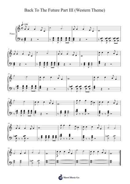 Back To The Future Part III (Western Theme) 乐谱由 Alan Silvestri - 编曲 Ruthives Sibylxy