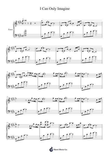 I Can Only Imagine Sheet Music by Bart Millard-Arr.Yorkkim