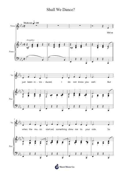 Shall We Dance? Sheet Music by Rodgers & Hammerstein-Arr.Charfra Tesscer