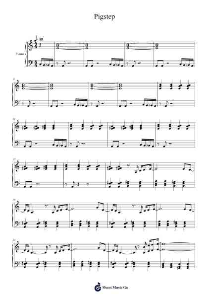 Pigstep Sheet Music by Lena Raine-Arr.Leijoan