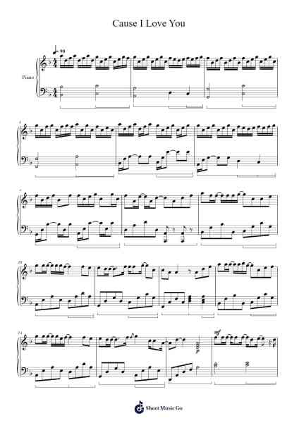 Cause I Love You Sheet Music by Noo Phước Thịnh-Arr.Manwright Diloyd