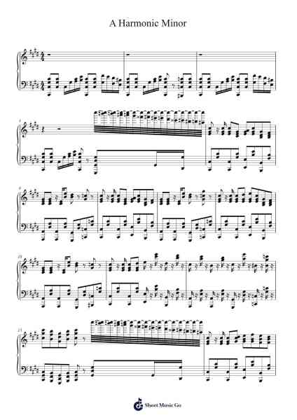 A Harmonic Minor Sheet Music by -Arr.Kepmill Rexbloor