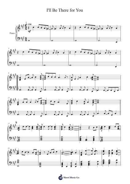 I'll Be There for You Sheet Music by Kinglin Cumges-Arr.Sanprice