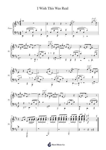 I Wish This Was Real Sheet Music by Owen Pallett-Arr.Roykiel