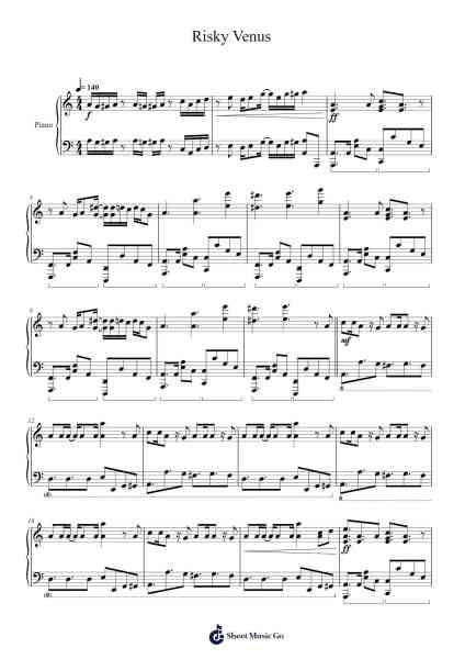 Risky Venus Sheet Music by Crazy:B-Arr.Upcroft Mayniei