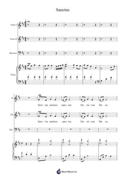 Sanctus Sheet Music by -Arr.Jonric