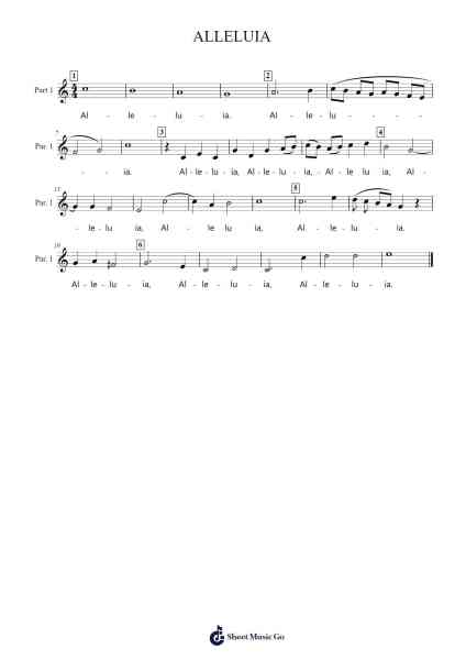 ALLELUIA Sheet Music by Wolfgang Amadeus Mozart-Arr.Bosphia Wisell