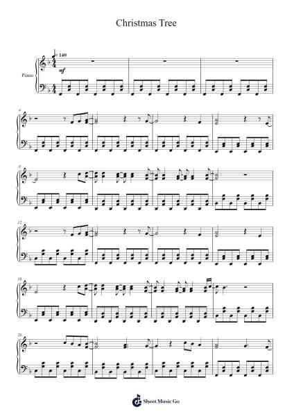 Christmas Tree 樂譜由 V - 編曲 Jonqy Keyreed