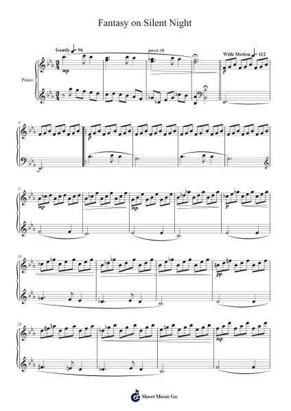 Fantasy on Silent Night Sheet Music by Andrew Bowling-Arr.Diabaird