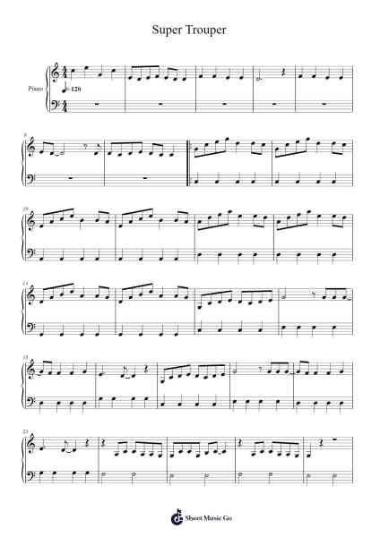 Super Trouper Sheet Music by ABBA-Arr.Zoethune