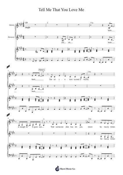 Tell Me That You Love Me Sheet Music by Victorious Cast-Arr.Stilkim