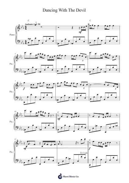 Dancing With The Devil Sheet Music by Demi Lovato-Arr.Leoduke Hodwey