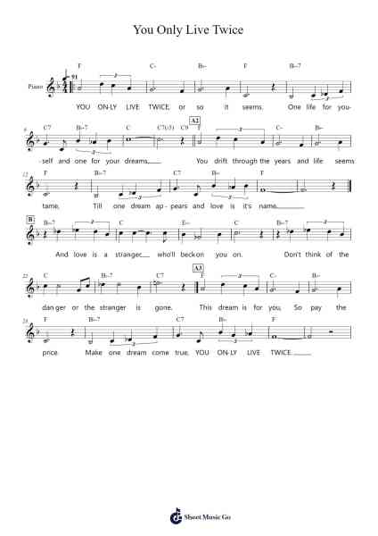 You Only Live Twice Sheet Music by John Barry-Arr.Sywatt