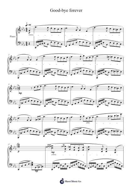 Good-bye forever Sheet Music by Masao Aichi-Arr.Campleign Eli