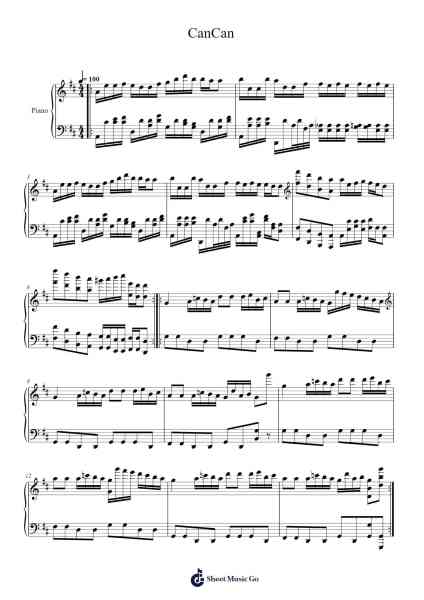 Can Can from Orpheus in the Underworld Sheet Music by Jacques Offenbach-Arr.Gailgale