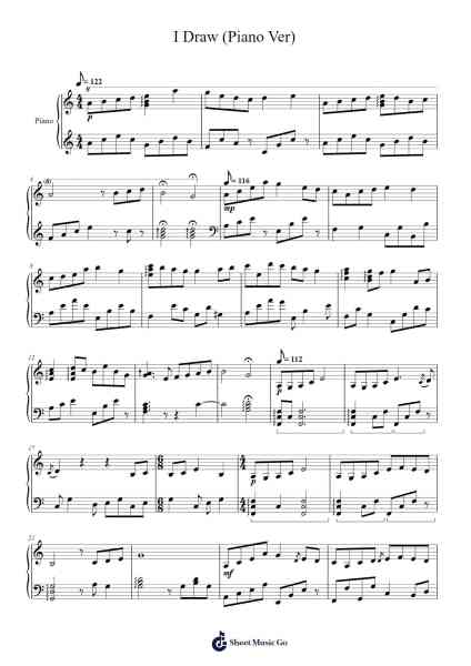 I Draw (Piano Ver) Sheet Music by Leicia-Arr.Yeaten