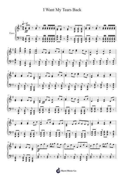 I Want My Tears Back Sheet Music by Nightwish-Arr.Bulwatt Beergrant