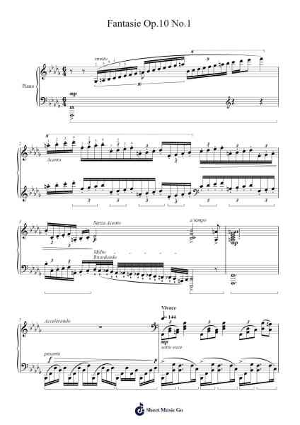 Fantasie Op. 10 No. 1 Sheet Music by Trayy Turner-Arr.Bartther Benxon