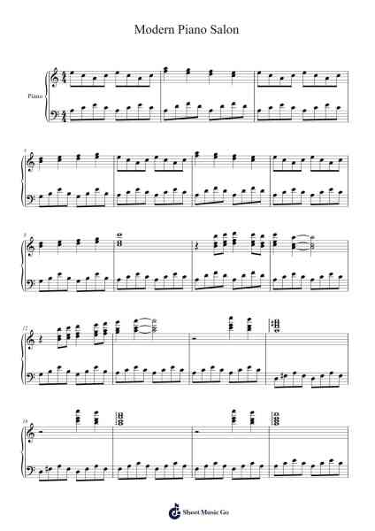Modern Piano Salon Sheet Music by dr0core123-Arr.Abters Bloomsteele